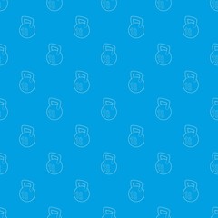 Kettlebell pattern vector seamless blue repeat for any use