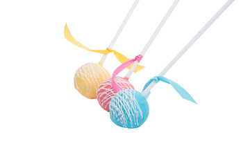 cake-pops candy isolated on the white