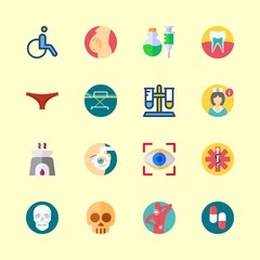 medical icons set. halloween, technology, specialist and biotechnology graphic works
