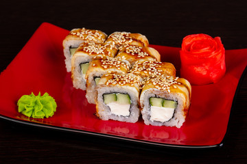 Japanese roll with eel