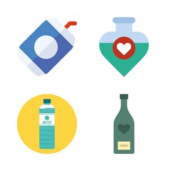 4 drink icons set