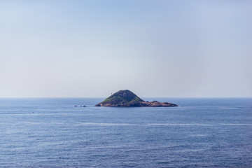 Island seen from the coast of Rio de Janeiro