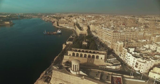 Aerial Shot over Valletta Malta