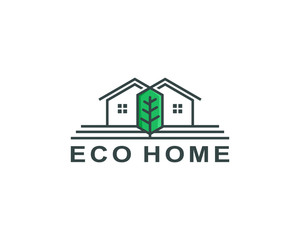 eco home logo template vector illustration
