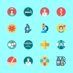 hospital icons set. student, support, outdoors and nobody graphic works