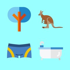 summer icons set. trunk, pink, home and happy graphic works