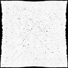 Grunge black texture with frame with possibility of overlay on white background. Distress texture for your design. Abstract vector pattern.