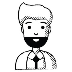 cartoon businessman icon