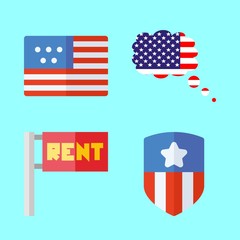 4 flag icons set