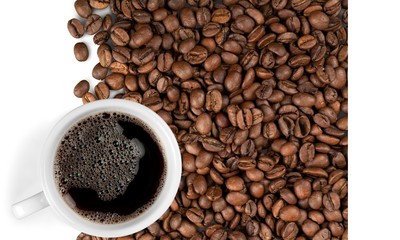 Brown Coffee Cup Beans collage