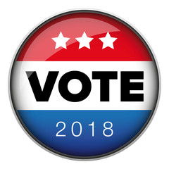 Vote badge button usa