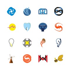 logo vector icons set. baker logo, honey farm logo, bank logo and water filther logo in this set