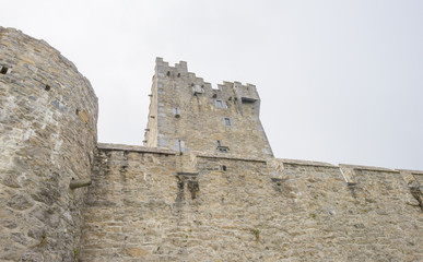 Fototapeta premium Medieval castle in Killarney national park in summer 
