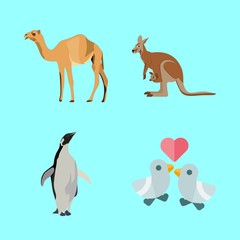 animals icons set. desert, family, arid and concept graphic works