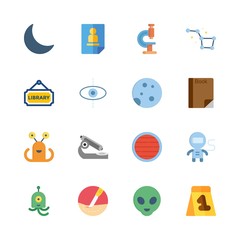 science icons set. solar, romantic, spaceman and bag graphic works