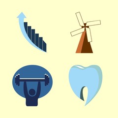 logo icons set. jack-towel, sterilization, care and protective graphic works