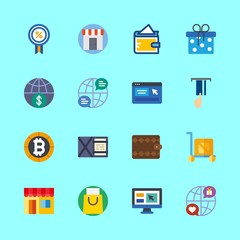 16 shopping icons set