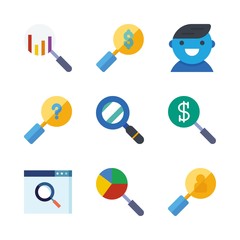 seo icons set. engine, app, brand and optimization graphic works