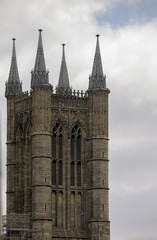 Fototapeta na wymiar Cathedral Tower at Lincoln, Cathedral