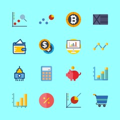 economy icons set. achievement, documents, manhattan and object graphic works