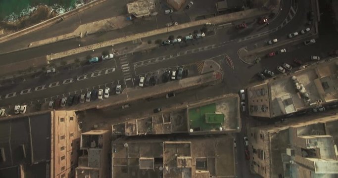 Aerial Shot - A top shot over a european city