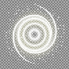 Fototapeta na wymiar Special light effect turbulence. Sparks. Elements on transparent background. Vector.