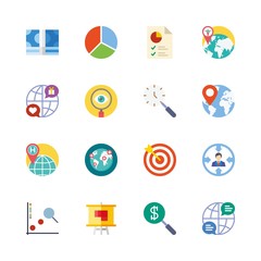 marketing icons set. finance, play, sport and shape graphic works