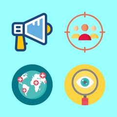 marketing icons set. browsing, girl, icon and portrait graphic works