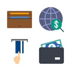 4 shopping icons set
