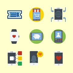 telephone icons set. Vector illustration