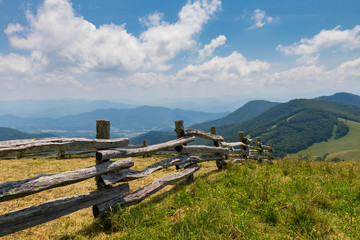 View from Hemphill Bald over North Carolina ski areas