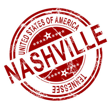 Nashville stamp with white background
