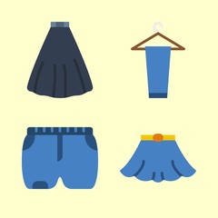 4 clothes icons set
