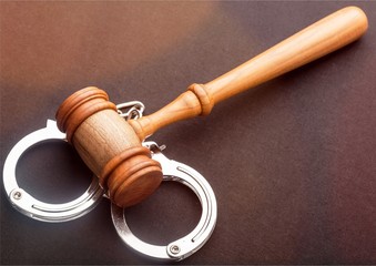 High Angle View Of Judge Gavel And