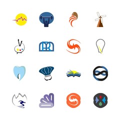 16 logo icons set