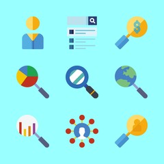 seo icons set. job, wireframe, technology and person graphic works