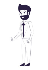 cartoon businessman icon