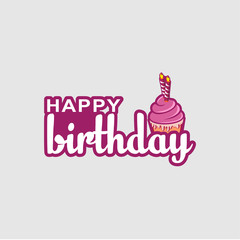 Happy Birthday Vector Template Design Illustration