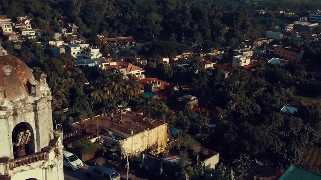 Daraga church drone footage side flight