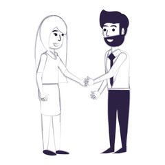 Fototapeta premium businesswoman and man