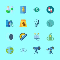 science vector icons set. planet, curriculum, protractor and planet earth in this set