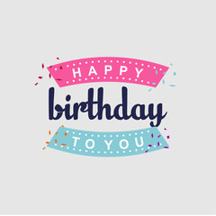 Happy Birthday to you Vector Template Design Illustration
