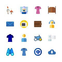 man vector icons set. camcorder, telemarketer, criminal and shirt in this set