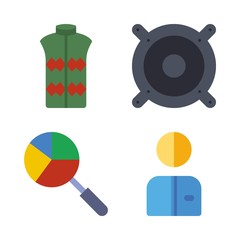 man vector icons set. speaker, worker, vest and search in this set