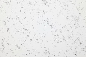 Water drops on glass, Rain droplets on glass background.