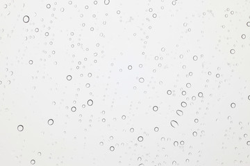 Fototapeta na wymiar Water drops on glass, Rain droplets on glass background.