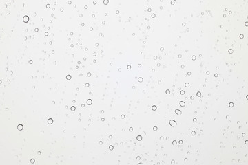 Water drops on glass, Rain droplets on glass background.