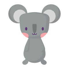 cute koala icon over white background, vector illustration