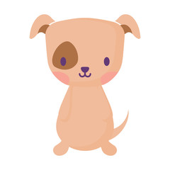 Obraz na płótnie Canvas cute dog icon over white background, vector illustration