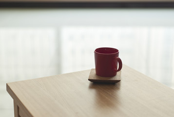 red cup with a water